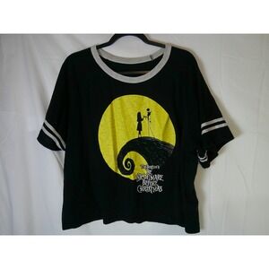 Disney Tim Burtons Nightmare Before Christmas Jack Skellington Tshirt Womens 3XL